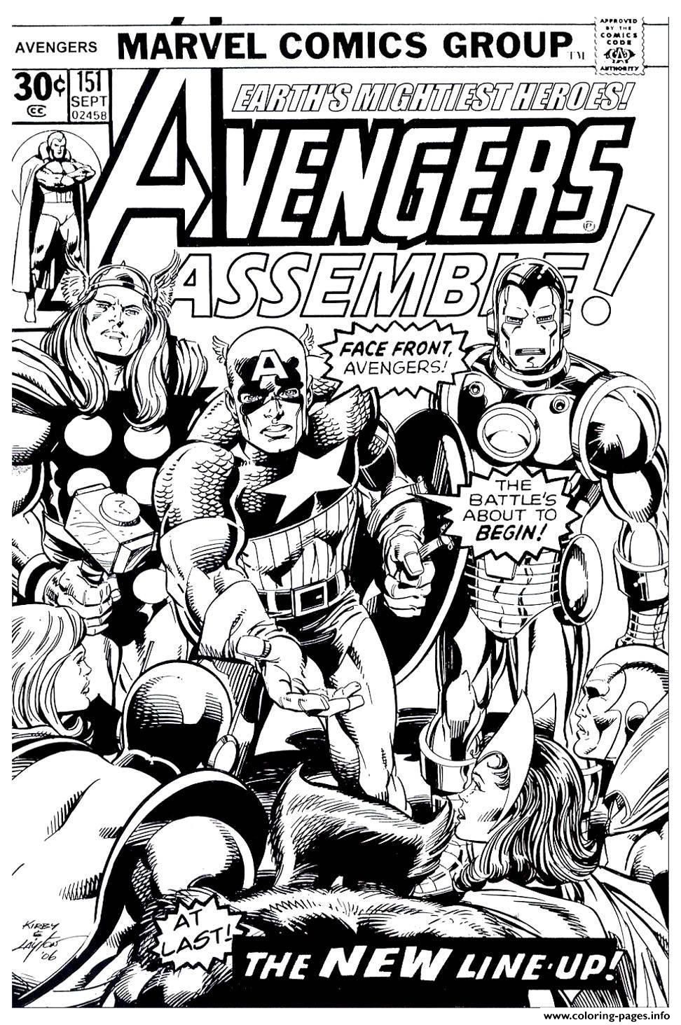 Print adult avengers couverture Coloring pages