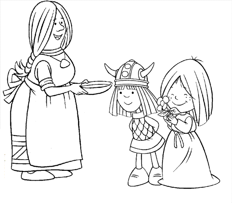 Vicky The Viking Characters Coloring Pages