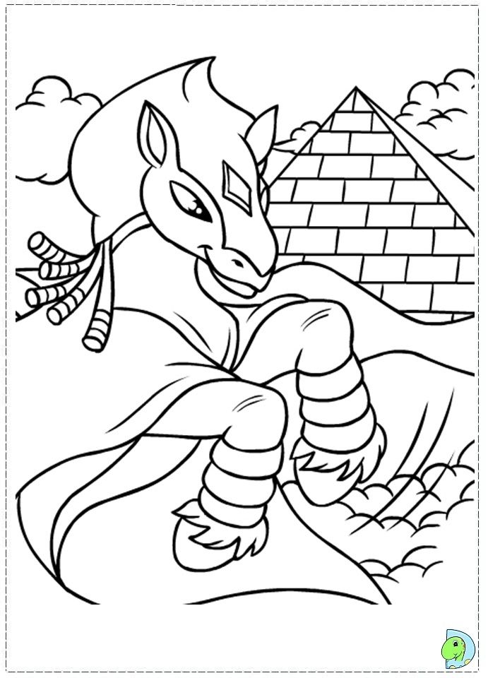 Neopets and the Lost Desert coloring page- DinoKids.org