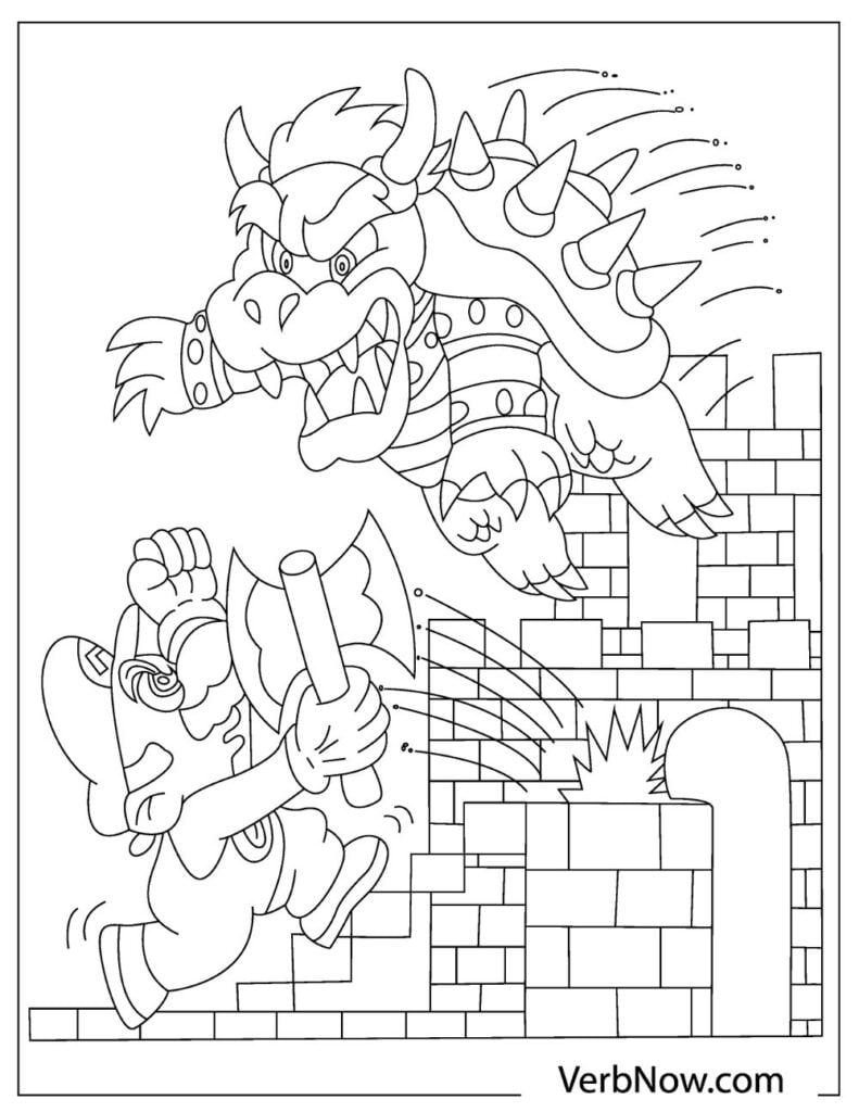 20 Free MARIO Coloring Pages Your Kids Will Love (Our Designs) - VerbNow