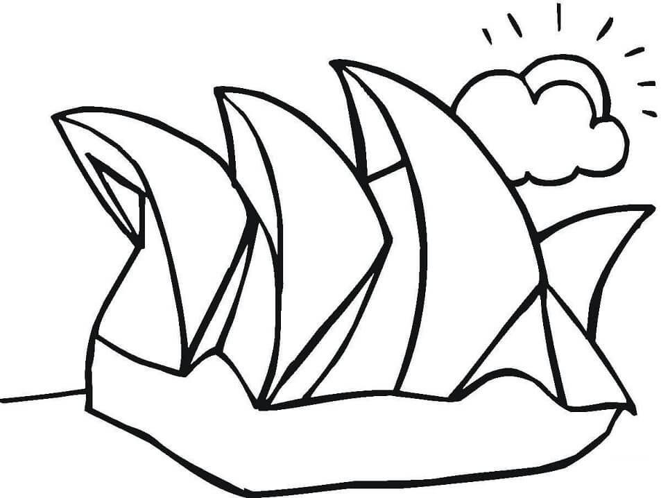 Opera House in Sydney 1 Coloring Page ...