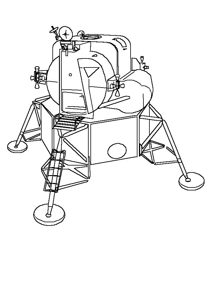 moon landing coloring page - Clip Art Library