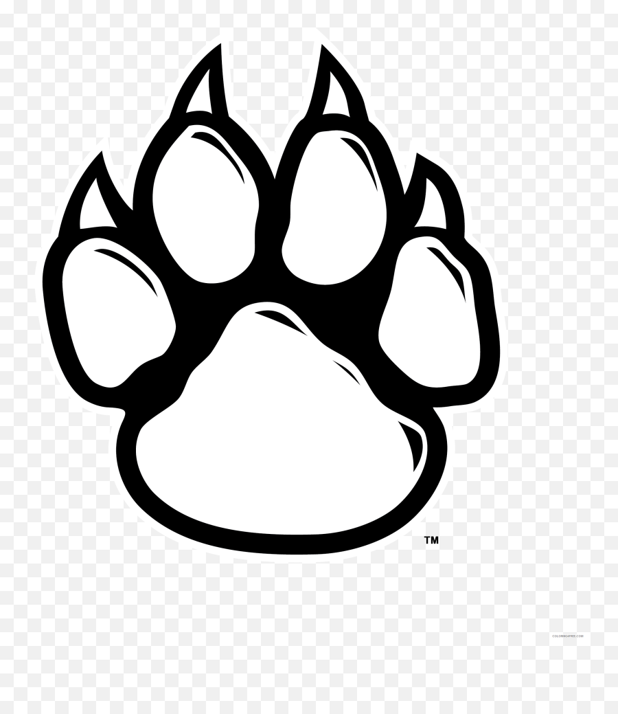 Paw Print Coloring Pages 12 Paw Print - Tiger Paw Drawing Emoji,Paw Print  Emoji - free transparent emoji - emojipng.com