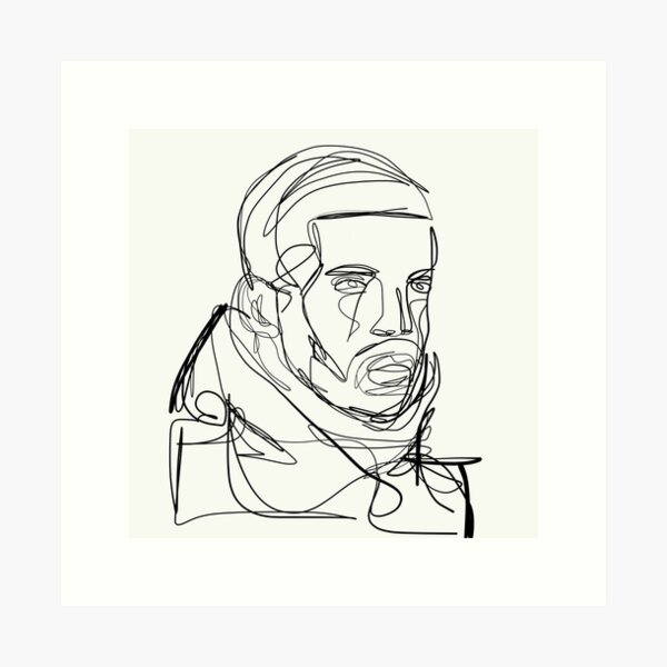Rapper Line Wall Art | Redbubble