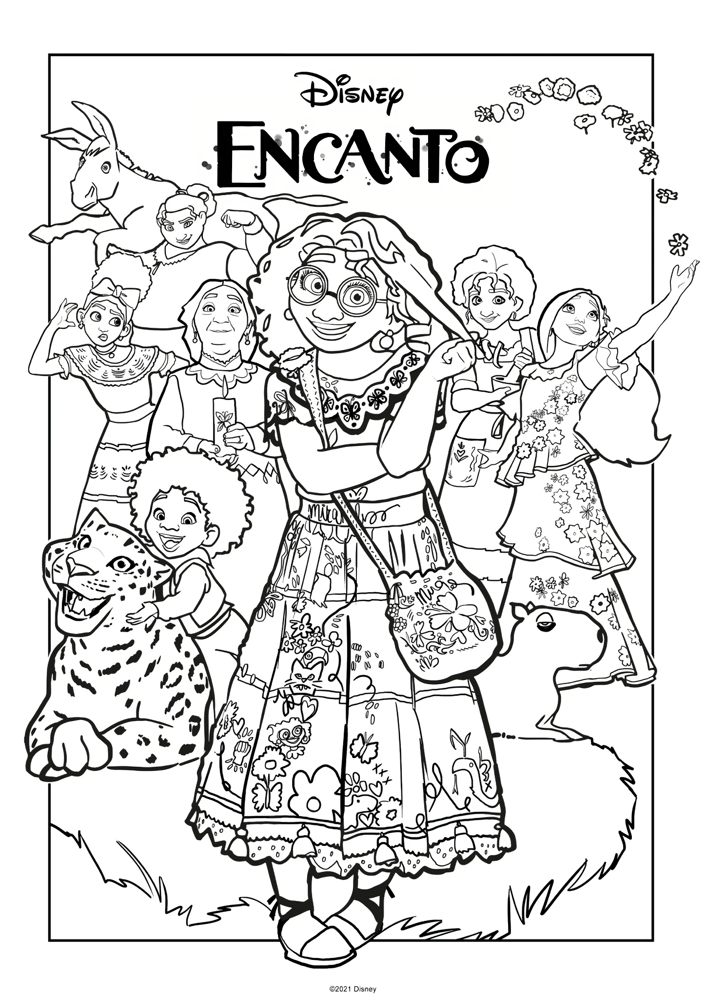 Free Printable Disney Encanto Coloring Pages - Lola Lambchops