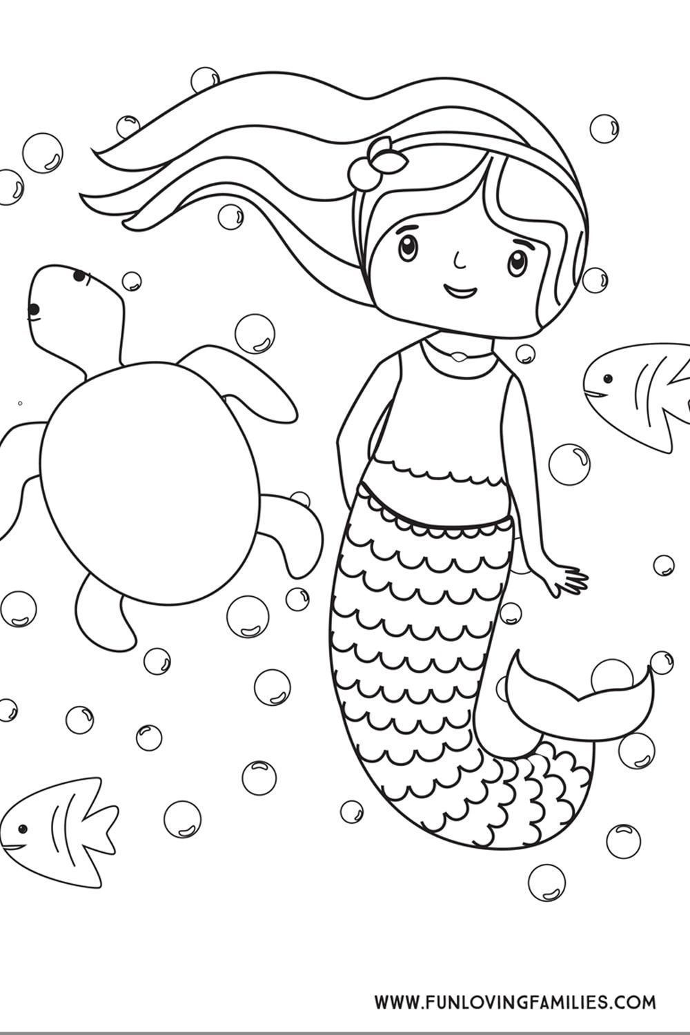 6 Cute Mermaid Coloring Pages for Kids (Free Printables) | Mermaid coloring  pages, Mermaid coloring, Summer coloring pages