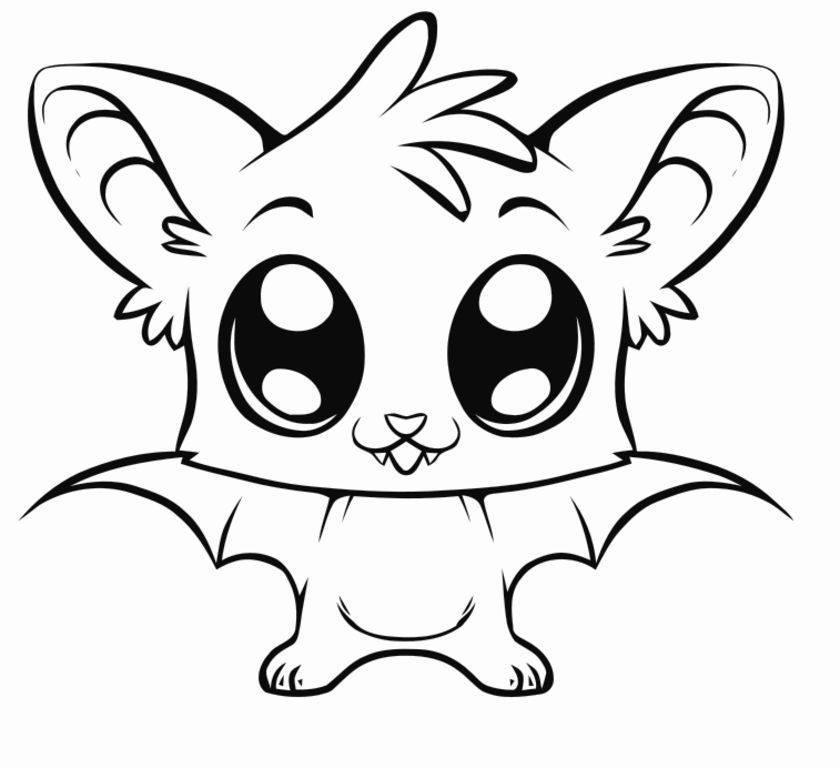 Cute Bat Coloring Pages | Bat coloring pages, Animal coloring pages, Easy  halloween drawings