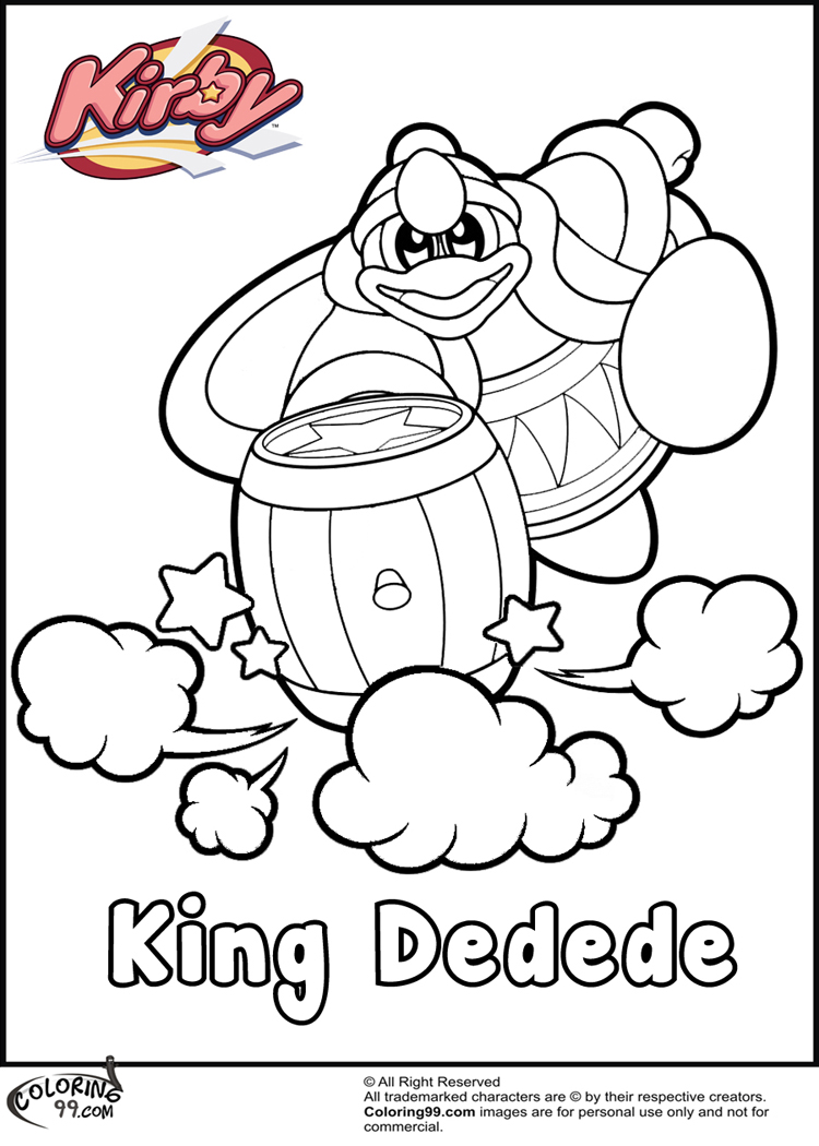 King dedede coloring pages