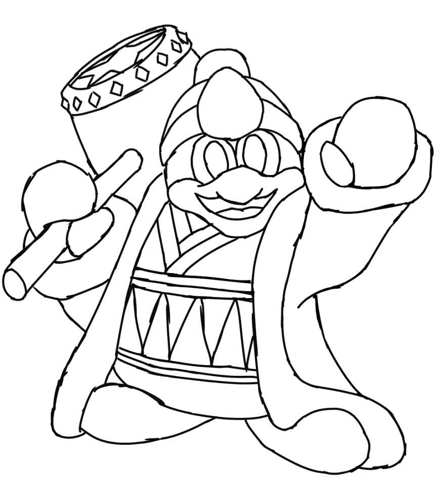 King Dedede 4 Coloring Page - Free Printable Coloring Pages for Kids