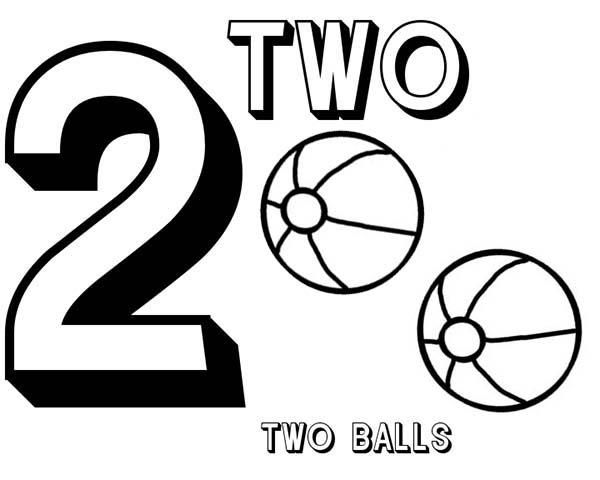 Learn Number 2 With Two Basketball Coloring Page | Coloring pages, Coloring  pages for kids, Fathers day coloring page