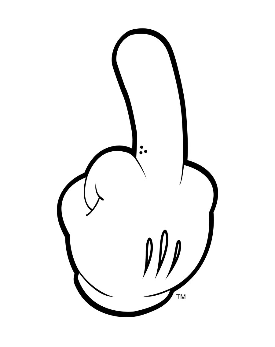 Clip art middle finger 3 - Clipartix