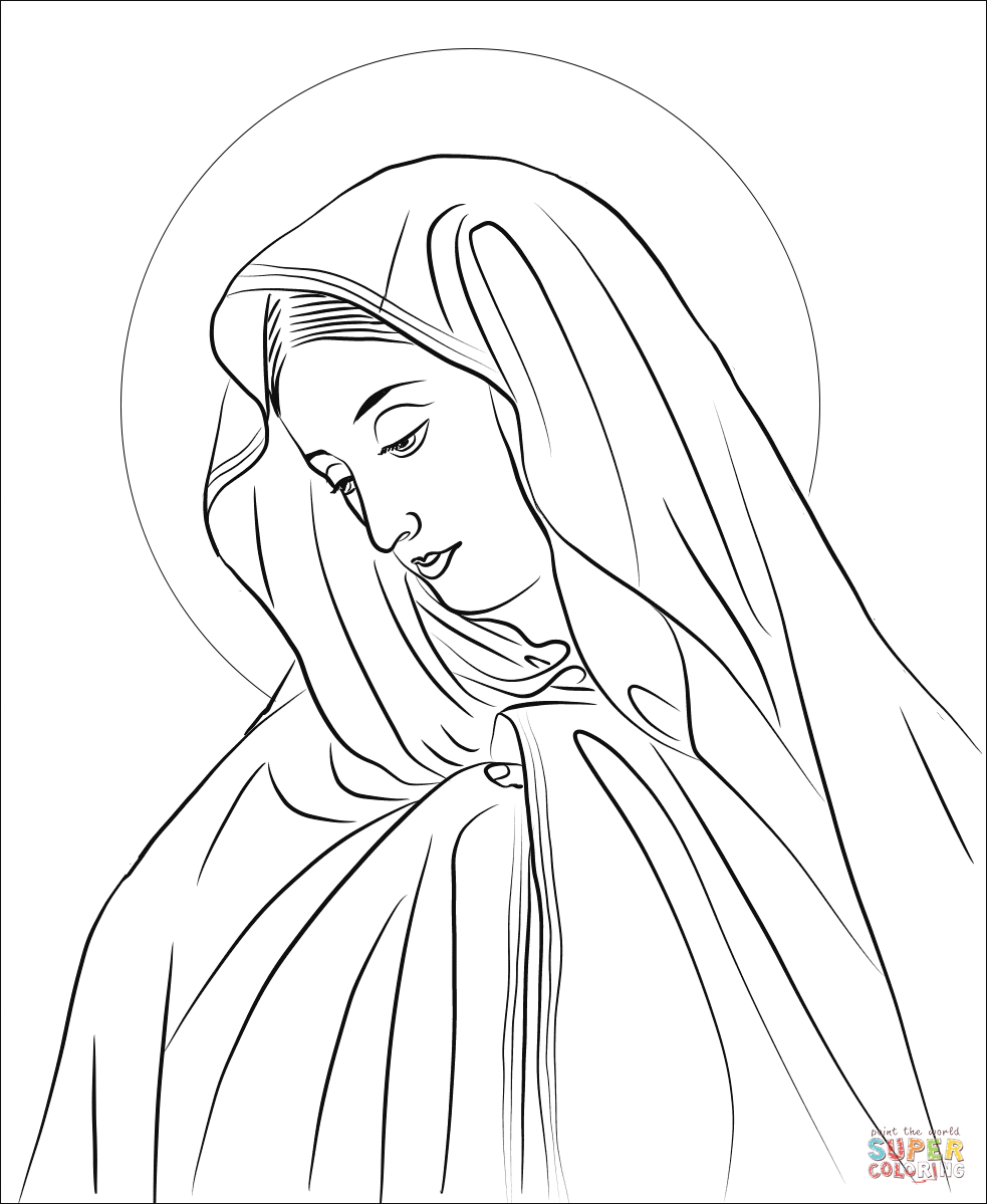 Our Lady of Sorrows coloring page | Free Printable Coloring Pages