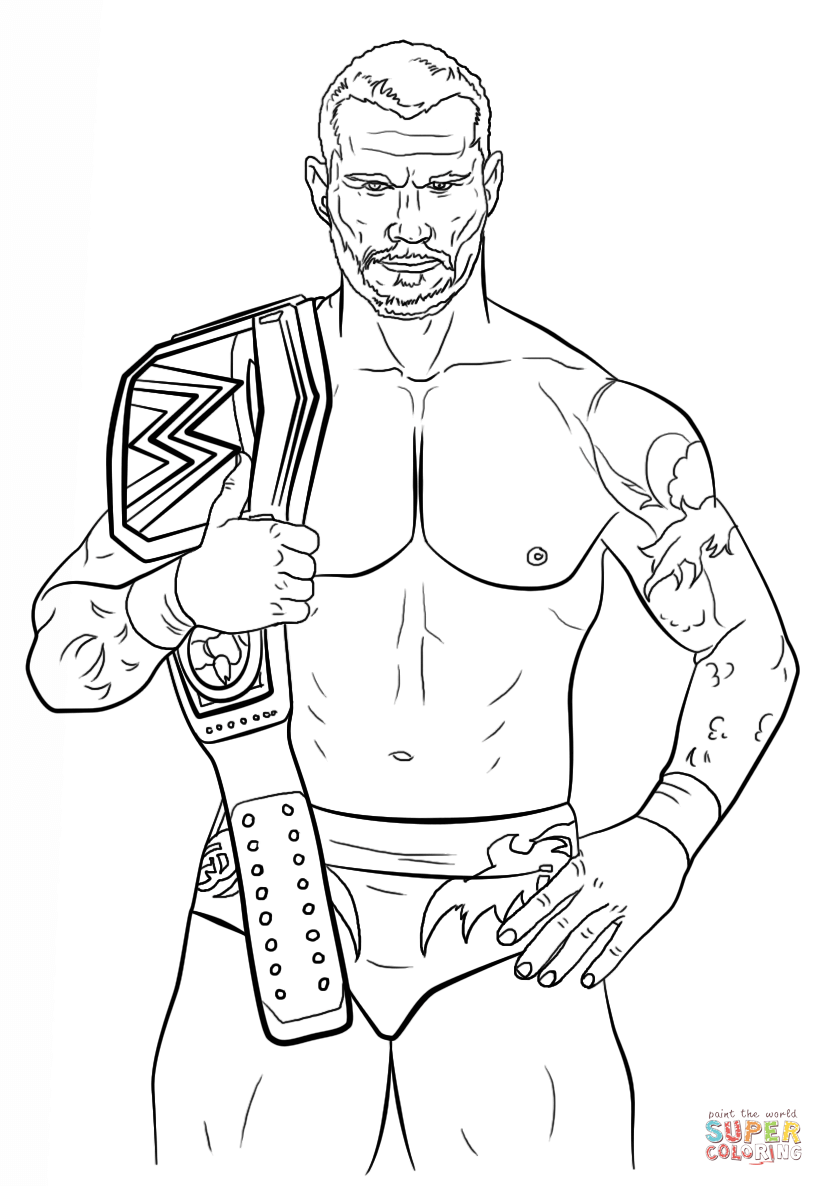 Randy Orton coloring page | Free Printable Coloring Pages
