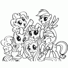 Coloring Page Pony - Coloring Pages for Kids and for Adults