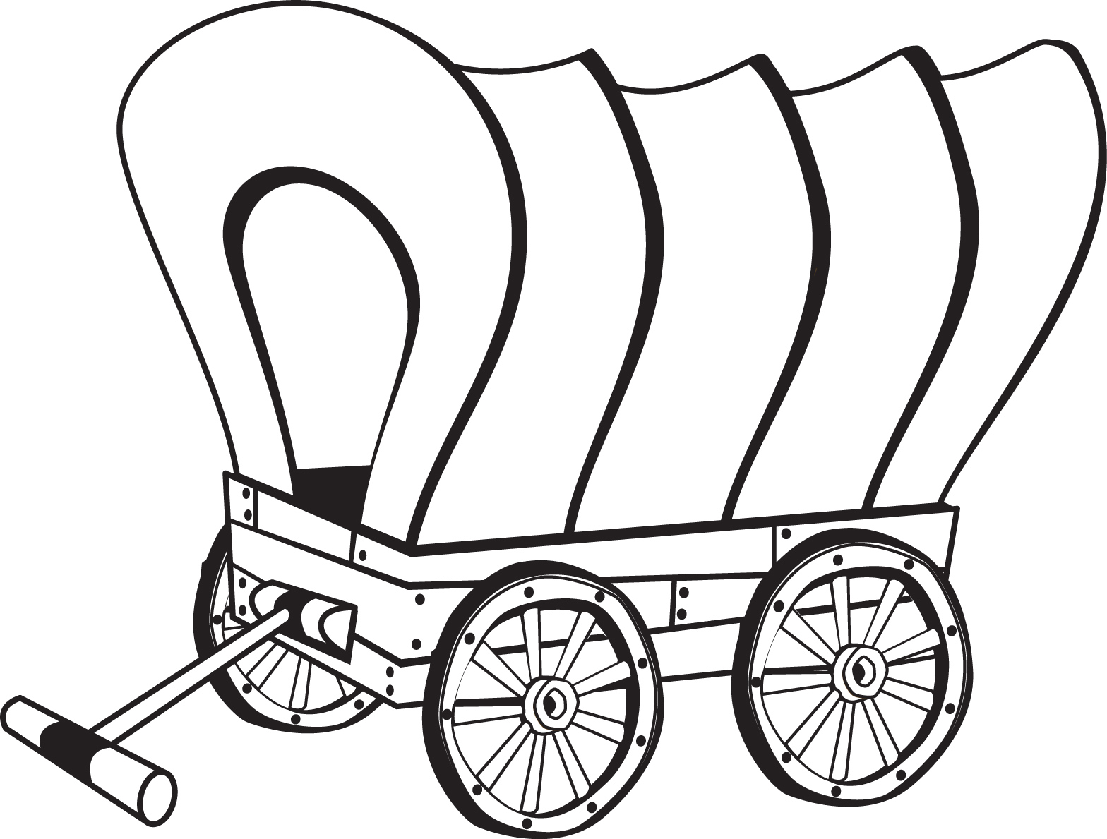 Wagon Wheel Coloring Page - Coloring Page