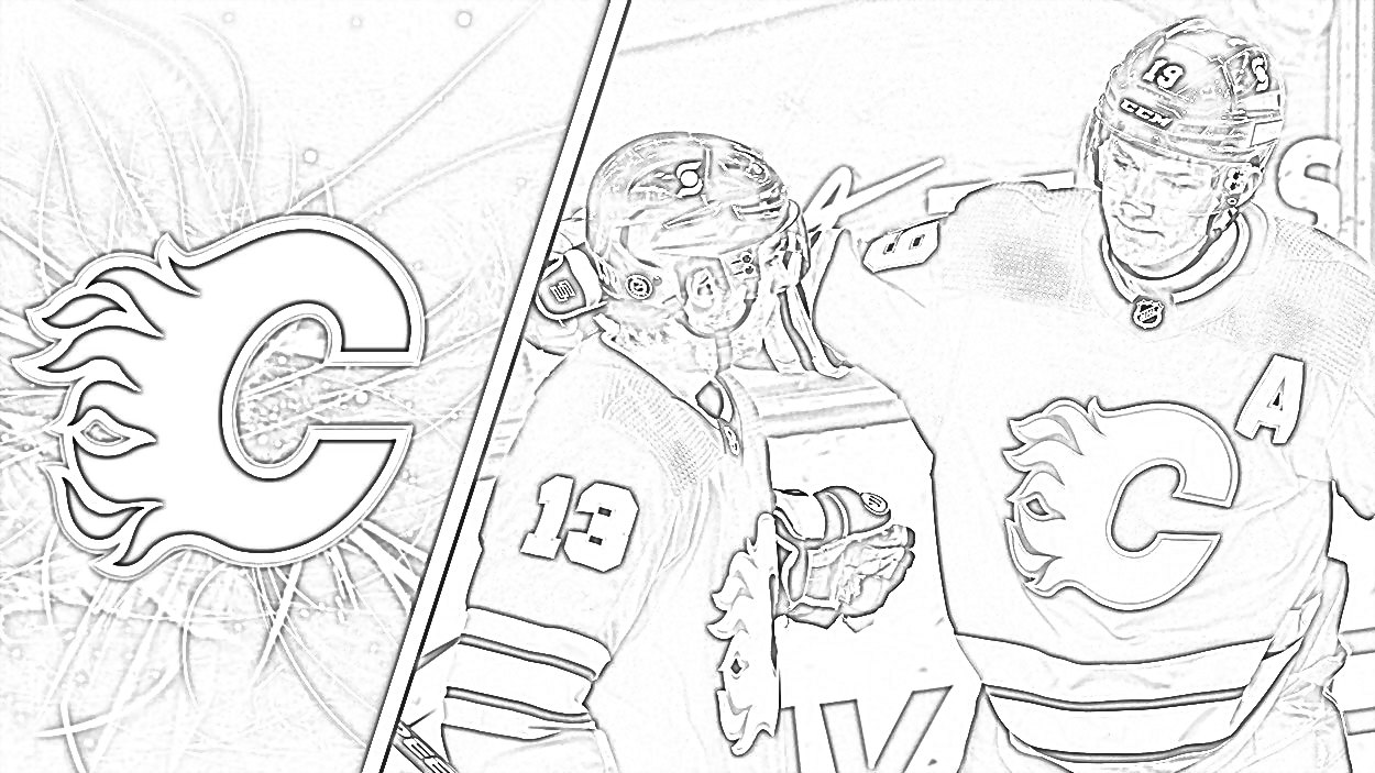 Hockey coloring pages | NHL logo coloring pages