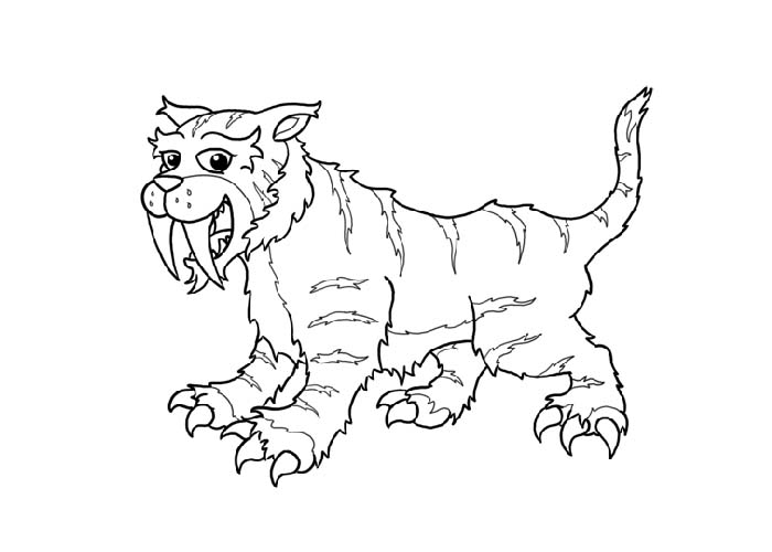 Sabertooth tiger coloring pages - Coloring pages