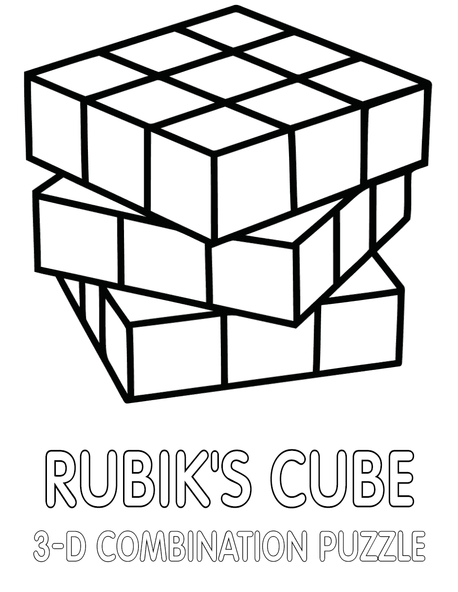 Rubik's cube coloring pages | Coloring pages to download and print