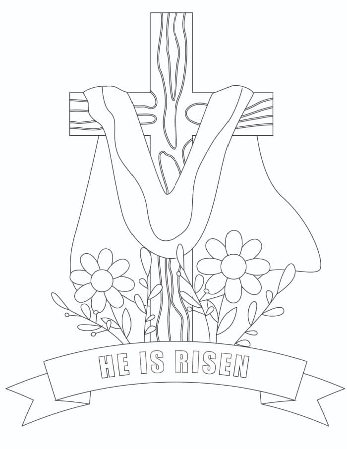 3 Free Printable Easter Cross Coloring Pages - Freebie Finding Mom