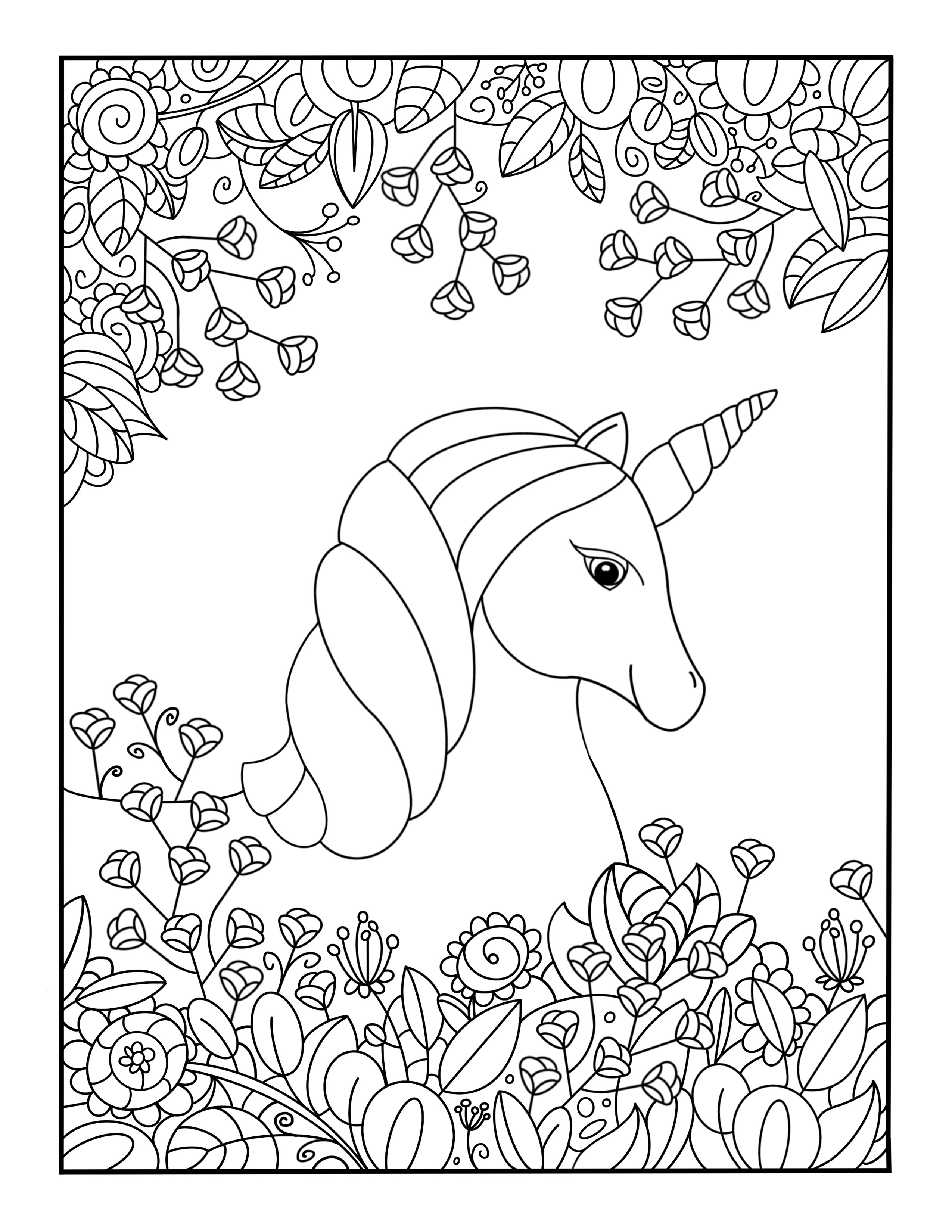 Free Unicorn Coloring Pages - Daily Printables