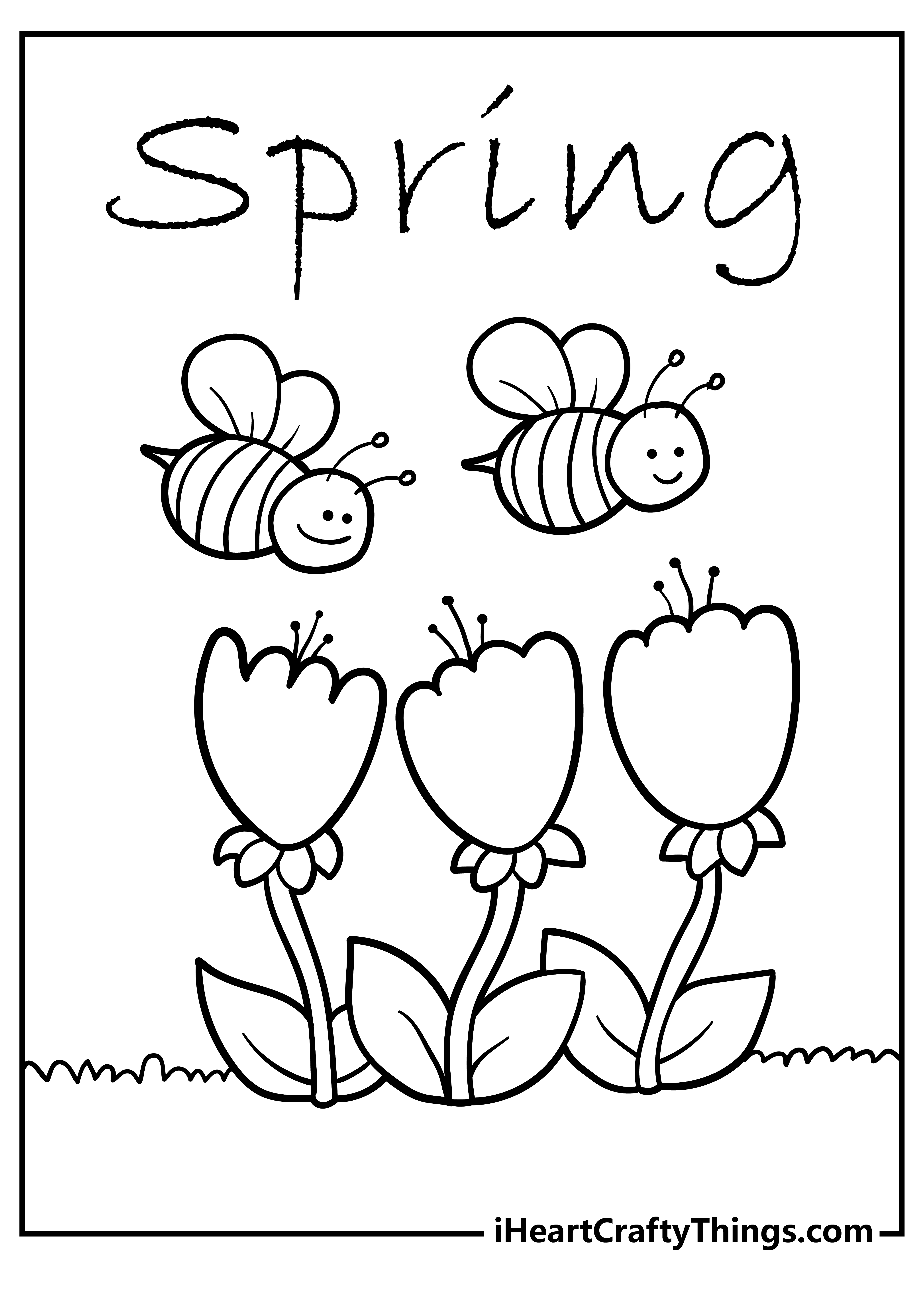 Spring Coloring Pages Free Printables Coloring Nation
