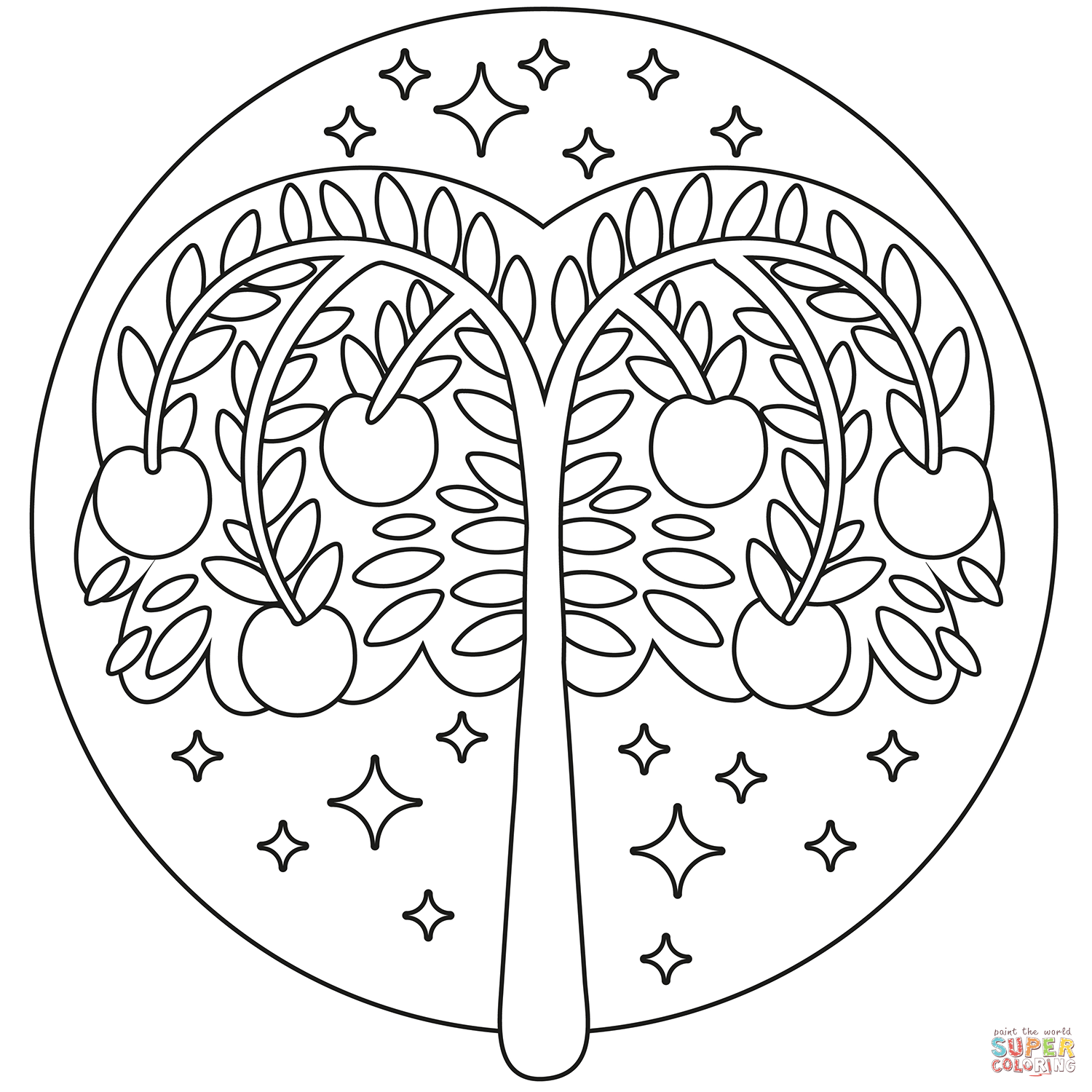 Apple Tree coloring page | Free Printable Coloring Pages