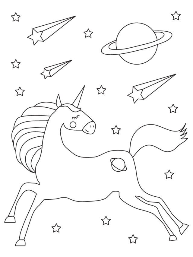 9 Printable Unicorn Coloring Pages