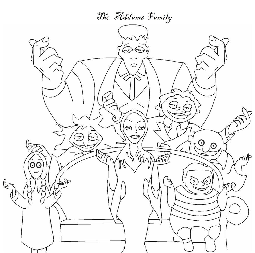 The Addams Family coloring page | Pagine da colorare per adulti, Pagine da  colorare per bambini, Libri da colorare