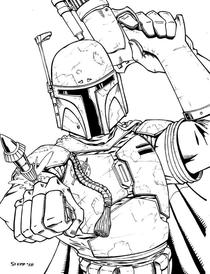 Boba Fett Coloring Page | Free Coloring Pages | Pinterest | Boba ...
