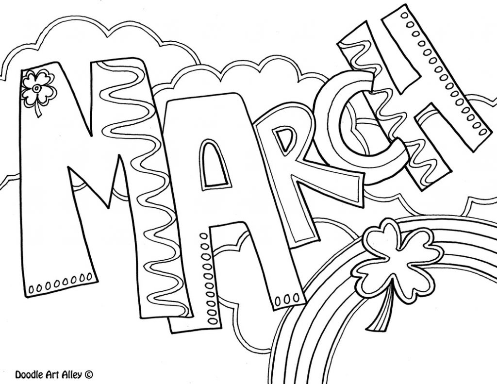 March Coloring Pages - Whataboutmimi.com