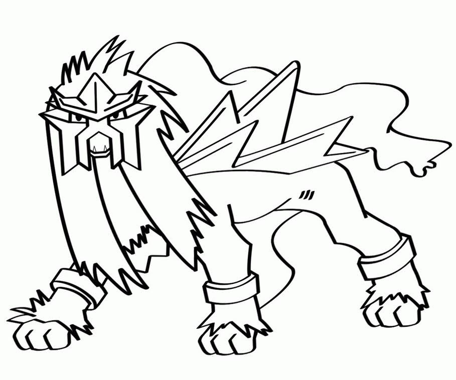 Entei Pokemon Coloring Pages - Free Pokemon Coloring Pages