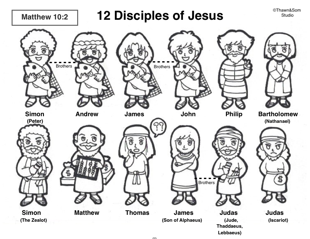 12 Disciples of Jesus (With images) | Toddler sunday school ...
