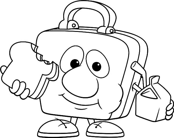 Lunchbox Eating Lunch Coloring Pages - Download & Print Online ...