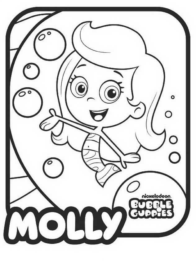 Molly bubble guppies coloring pages ...