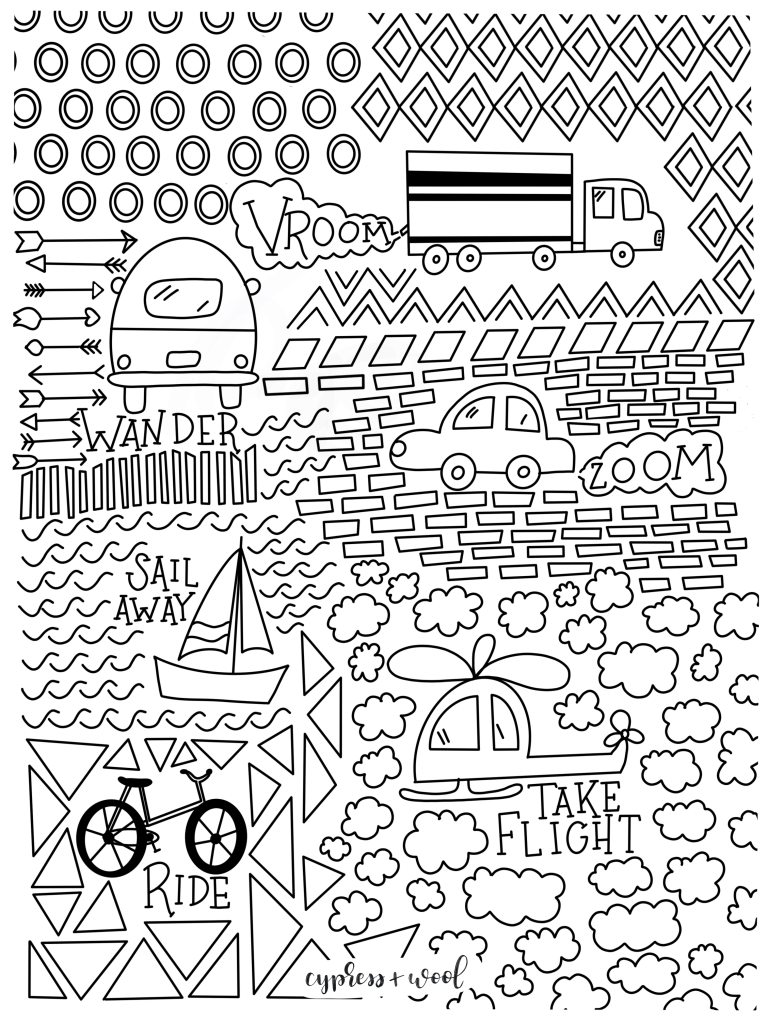 Coloring Pages - Cypress and Wool