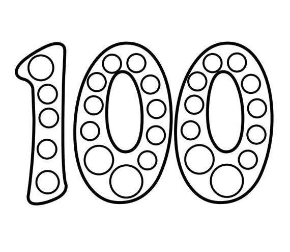 Numbers 1-100 Dot Marker Coloring Pages ...