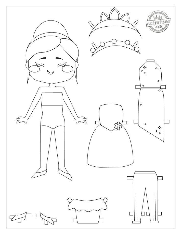 Dress Up Paper Dolls Coloring Pages For ...