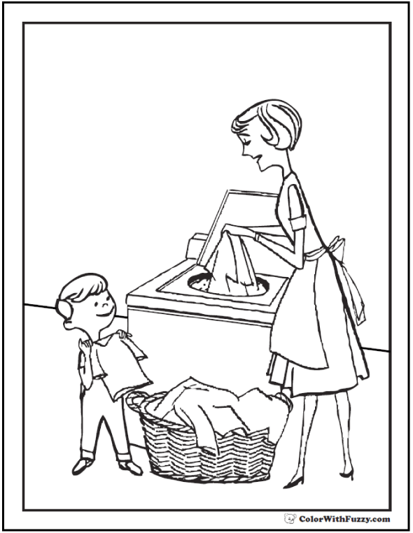 45+ Mothers Day Coloring Pages Print And Customize For Mom