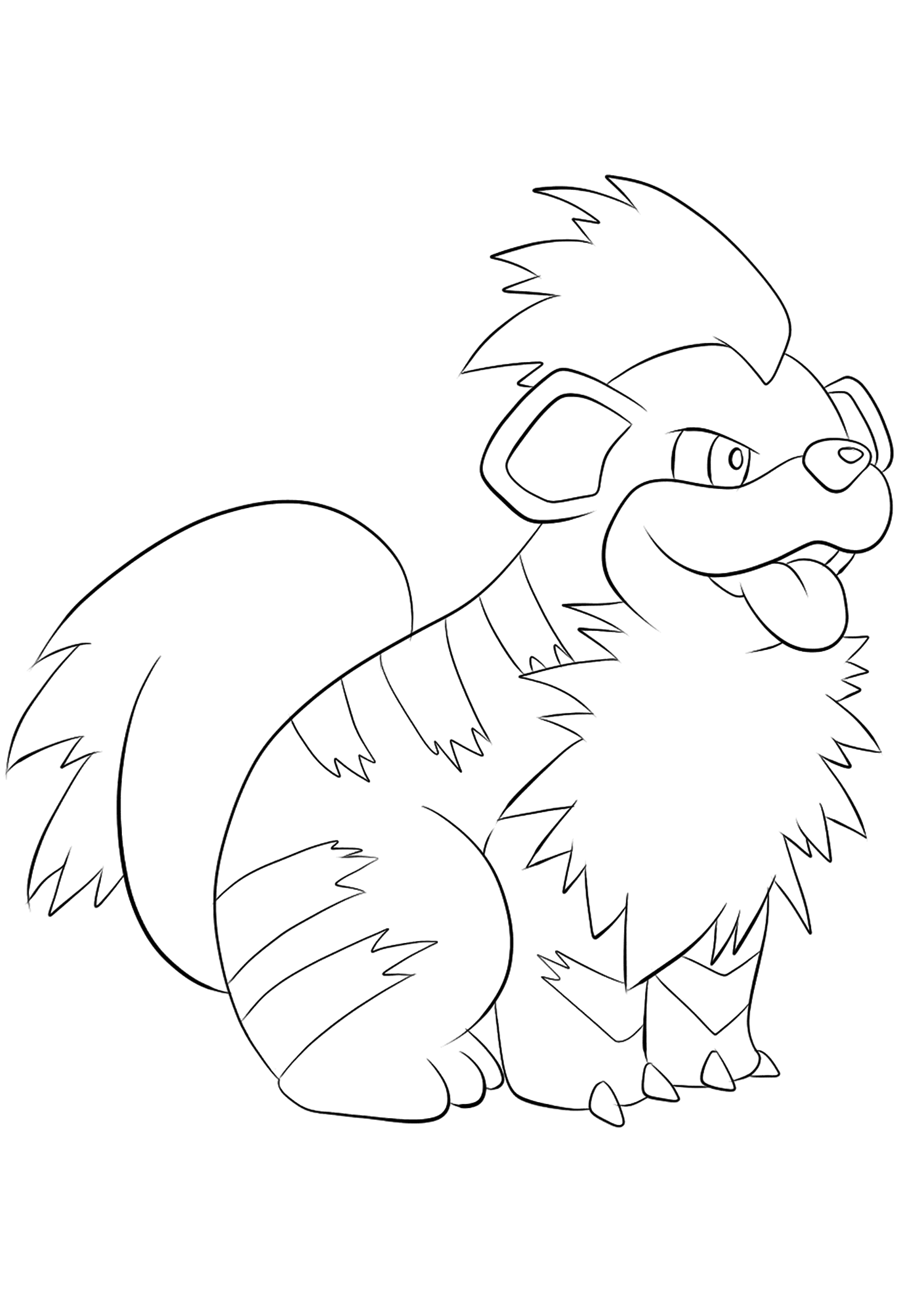 Growlithe No.58 : Pokemon Generation I - All Pokemon coloring pages Kids Coloring  Pages