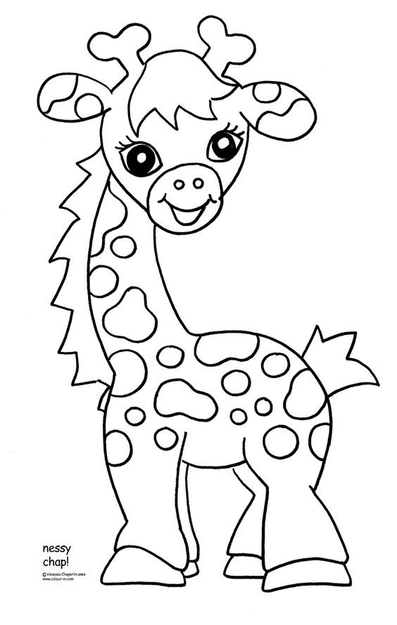 Giraffes, Coloring pages and Coloring