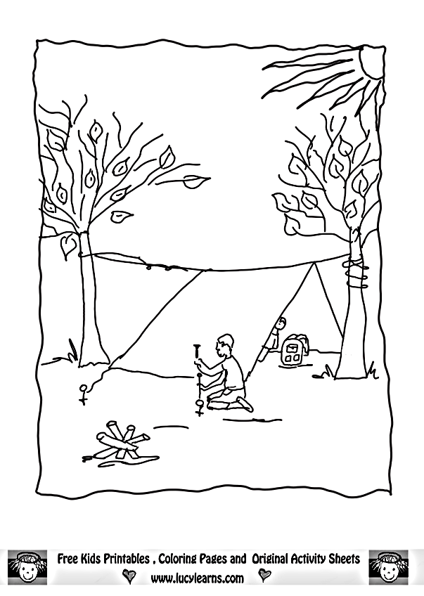 Camping Coloring Pages