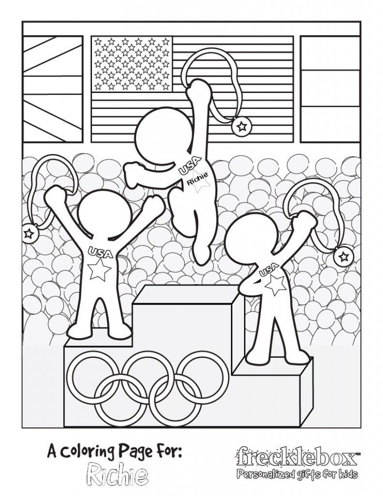 FREE Personalized Olympic Coloring Sheet! | Kids olympics, Olympic crafts,  Preschool olympics