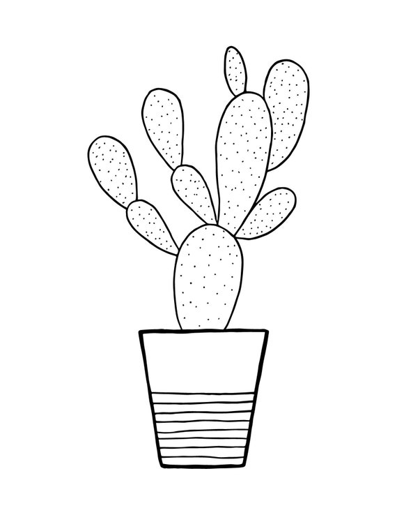 Cactus Coloring Pages Succulent Coloring Pages Cacti - Etsy Finland