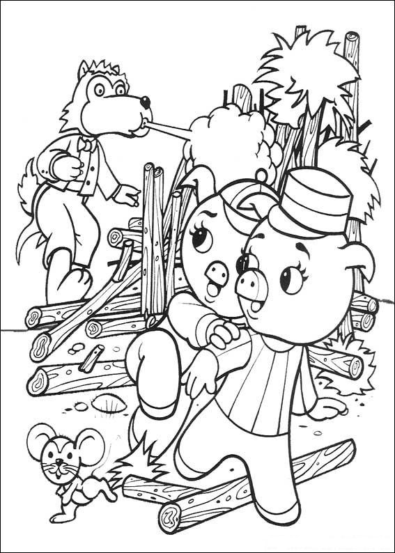 Kids-n-fun.com | Coloring page three Little Pigs three Little Pigs
