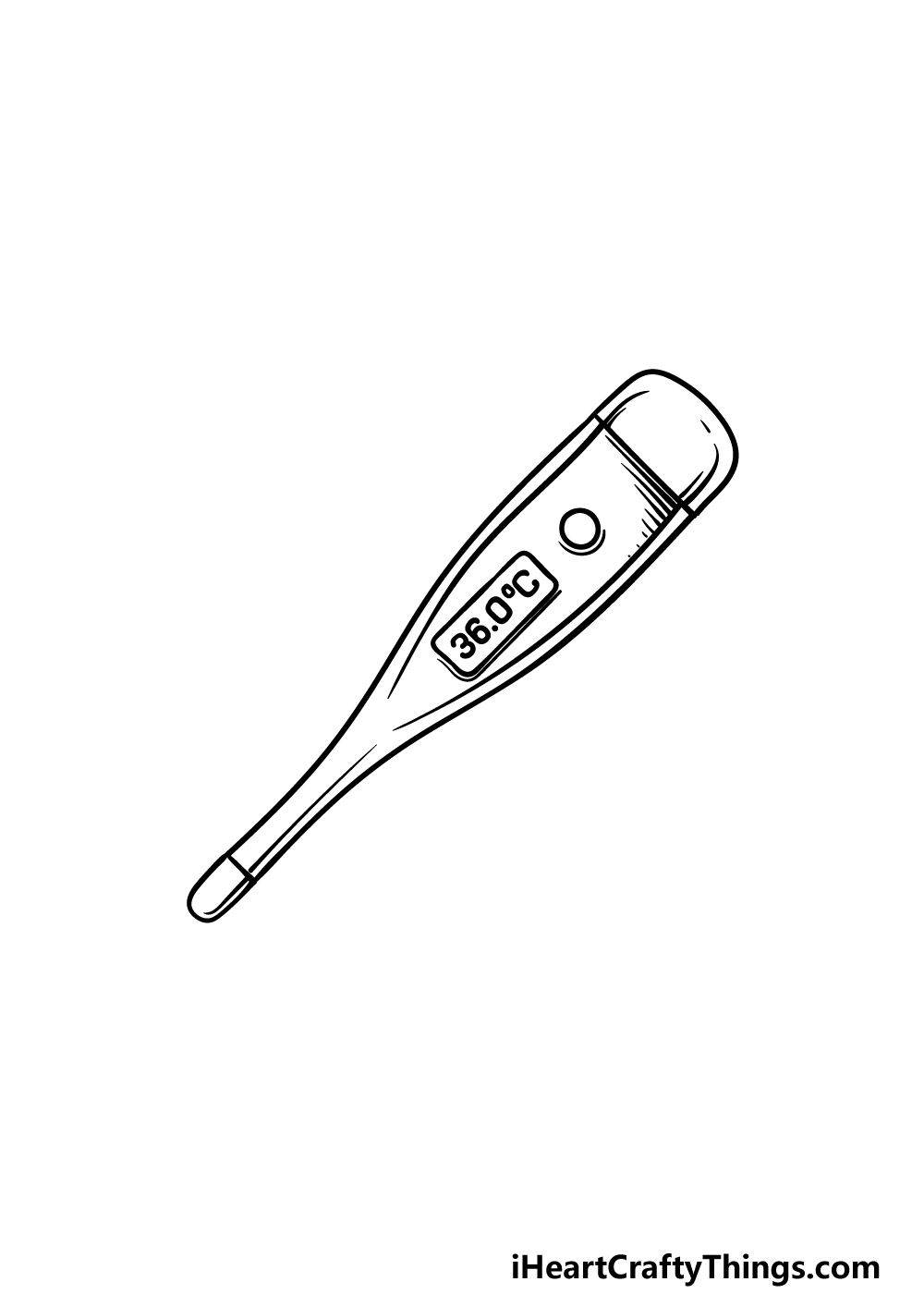 Thermometer Drawing - How To Draw A Thermometer Step By Step