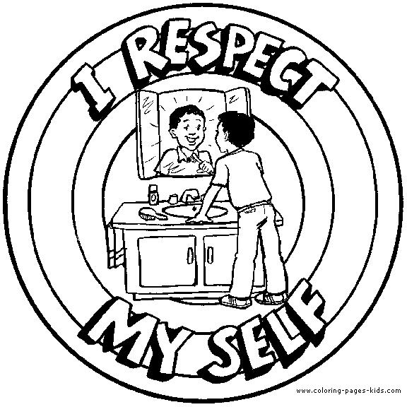 Respect others, Colouring pages and Page 3