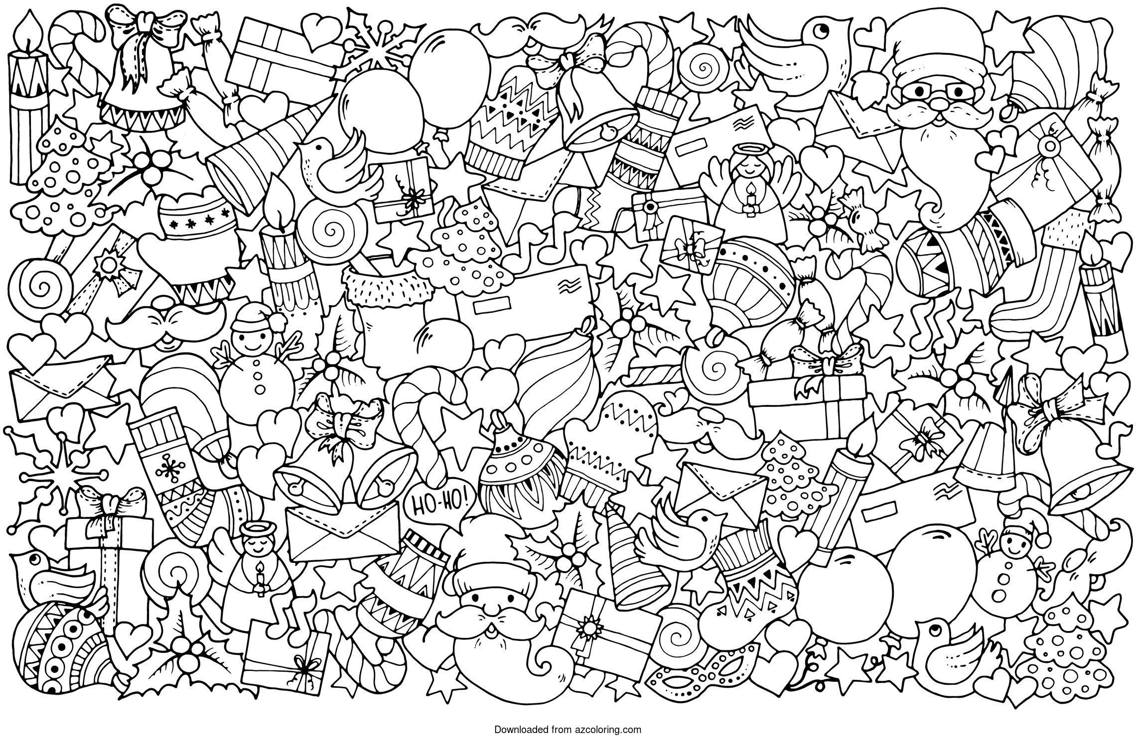 Christmas Adult Coloring Page