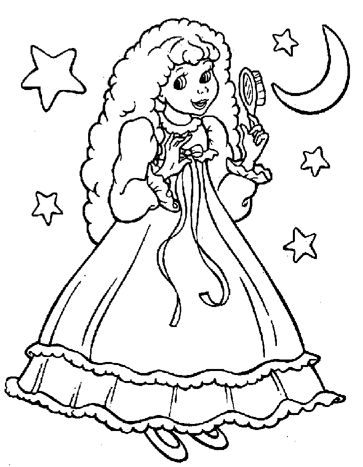 black princess coloring page - Clip Art Library