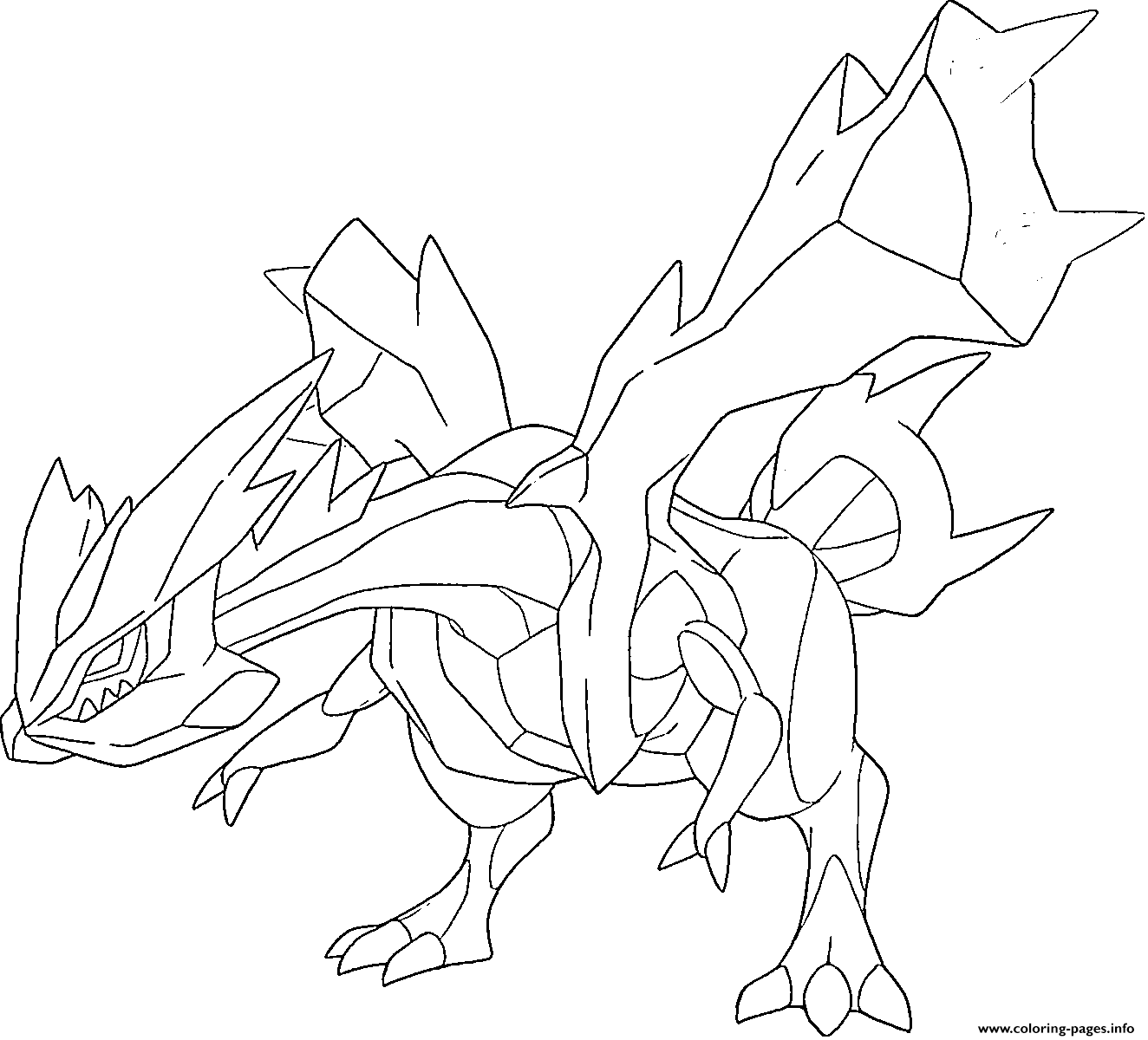 Kyurem Trio Yin Yang Qi Generation 5 Coloring Pages Printable