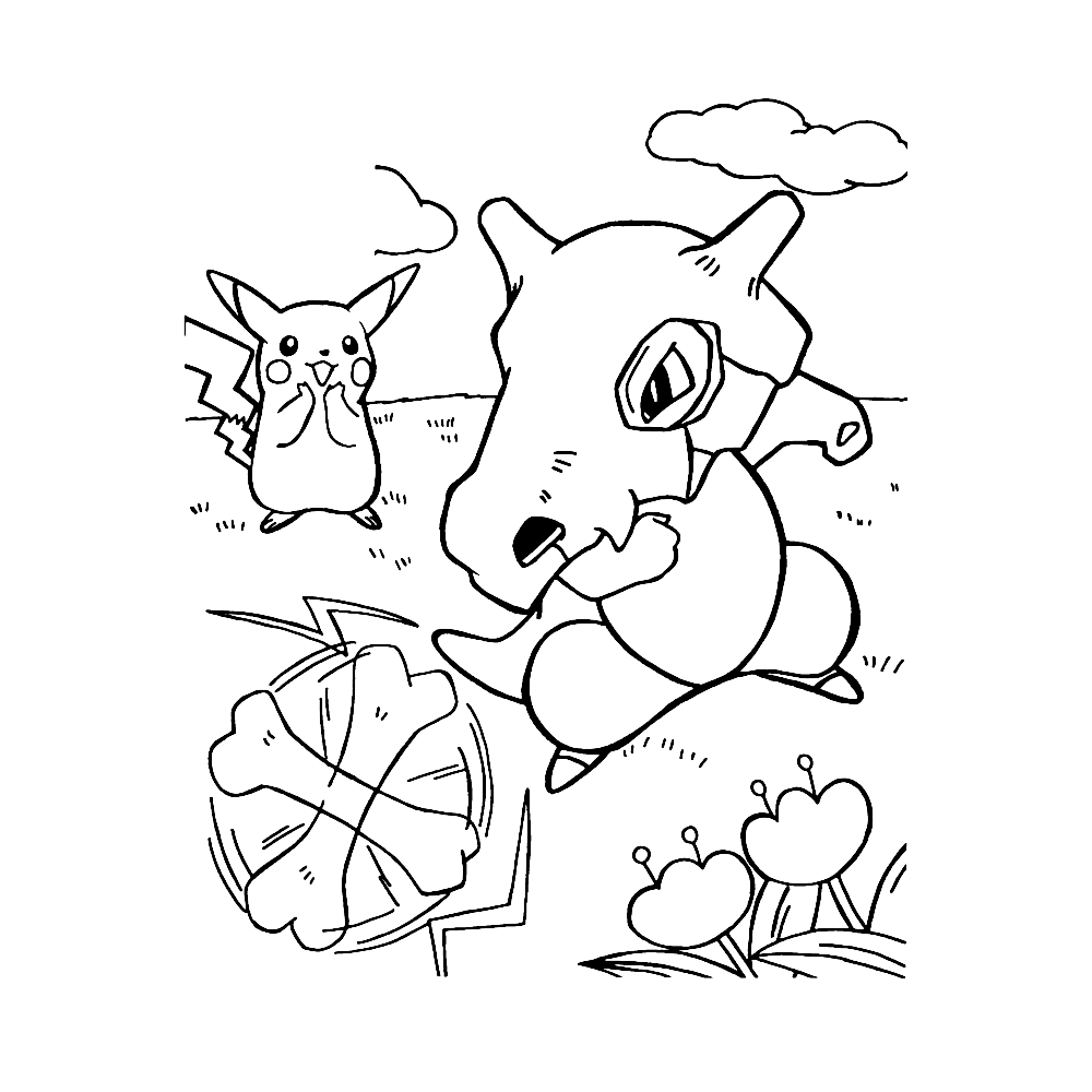 Cubone - Coloring pages for kids